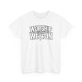 Worship Is My Weapon Graphic Tee — Bold Christian Faith T‑Shirt