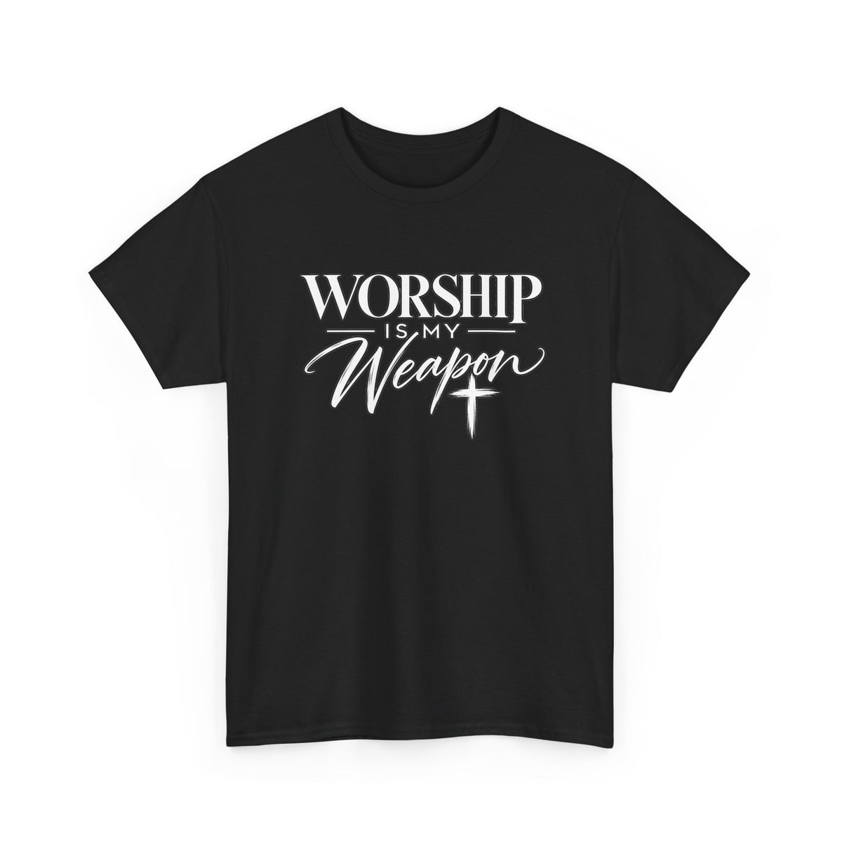 Worship Is My Weapon T-Shirt — Christian Faith Tee